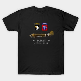 USA Paratroopers D-Day WWII Normandy 82nd 101nd Airborne T-Shirt